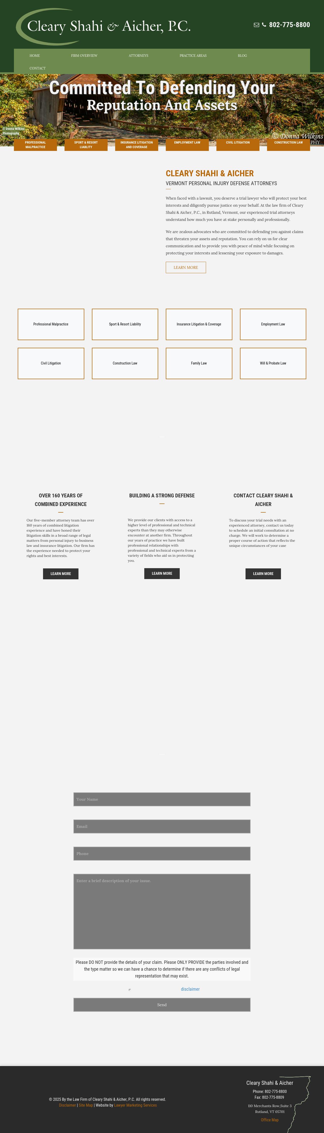 Cleary Shahi & Aicher, P.C. - Rutland VT Lawyers