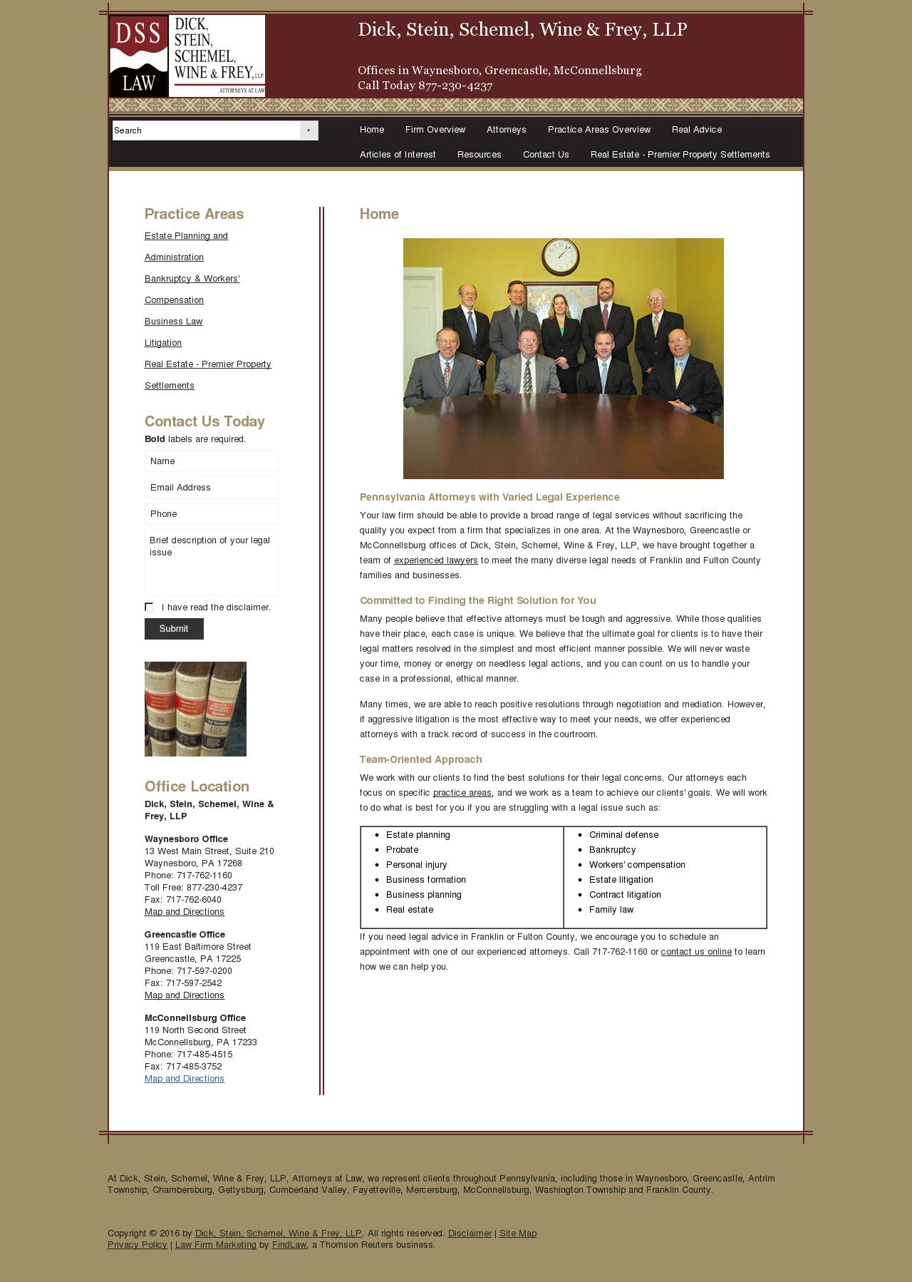 Dick, Stein, Schemel, Wine & Frey, LLP - Greencastle PA Lawyers