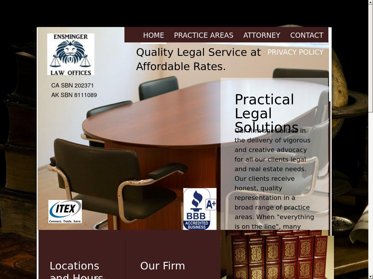 Ensminger Law Offices - Lincoln CA Lawyers