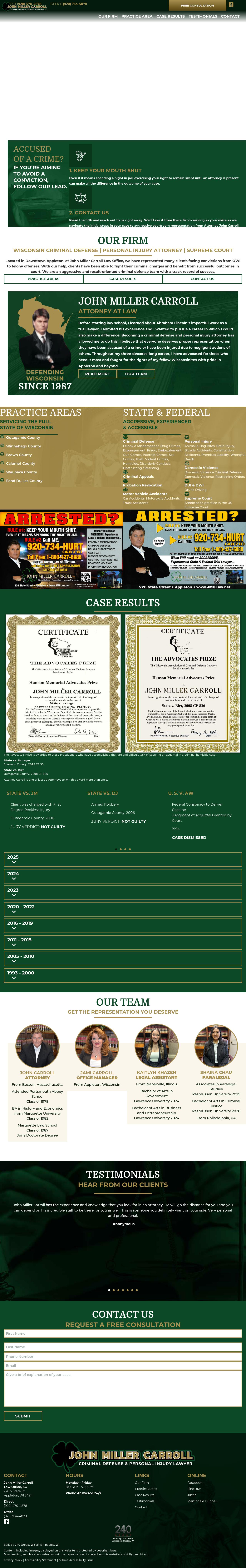 John M. Carroll - Appleton WI Lawyers