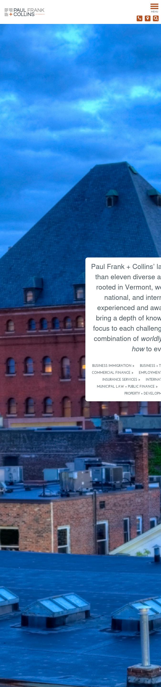 Paul Frank + Collins P.C. - Burlington VT Lawyers