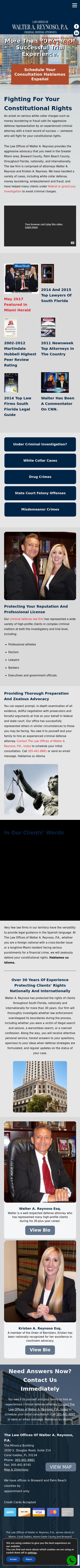 Walter A. Reynoso PA - Coral Gables FL Lawyers