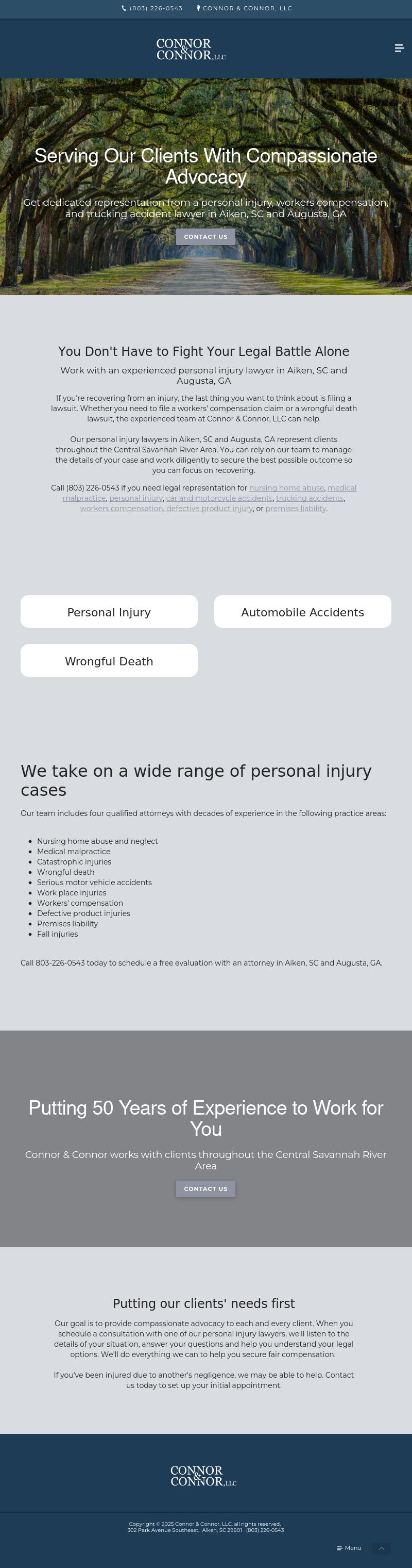 Connor & Connor, LLC - Aiken SC Lawyers