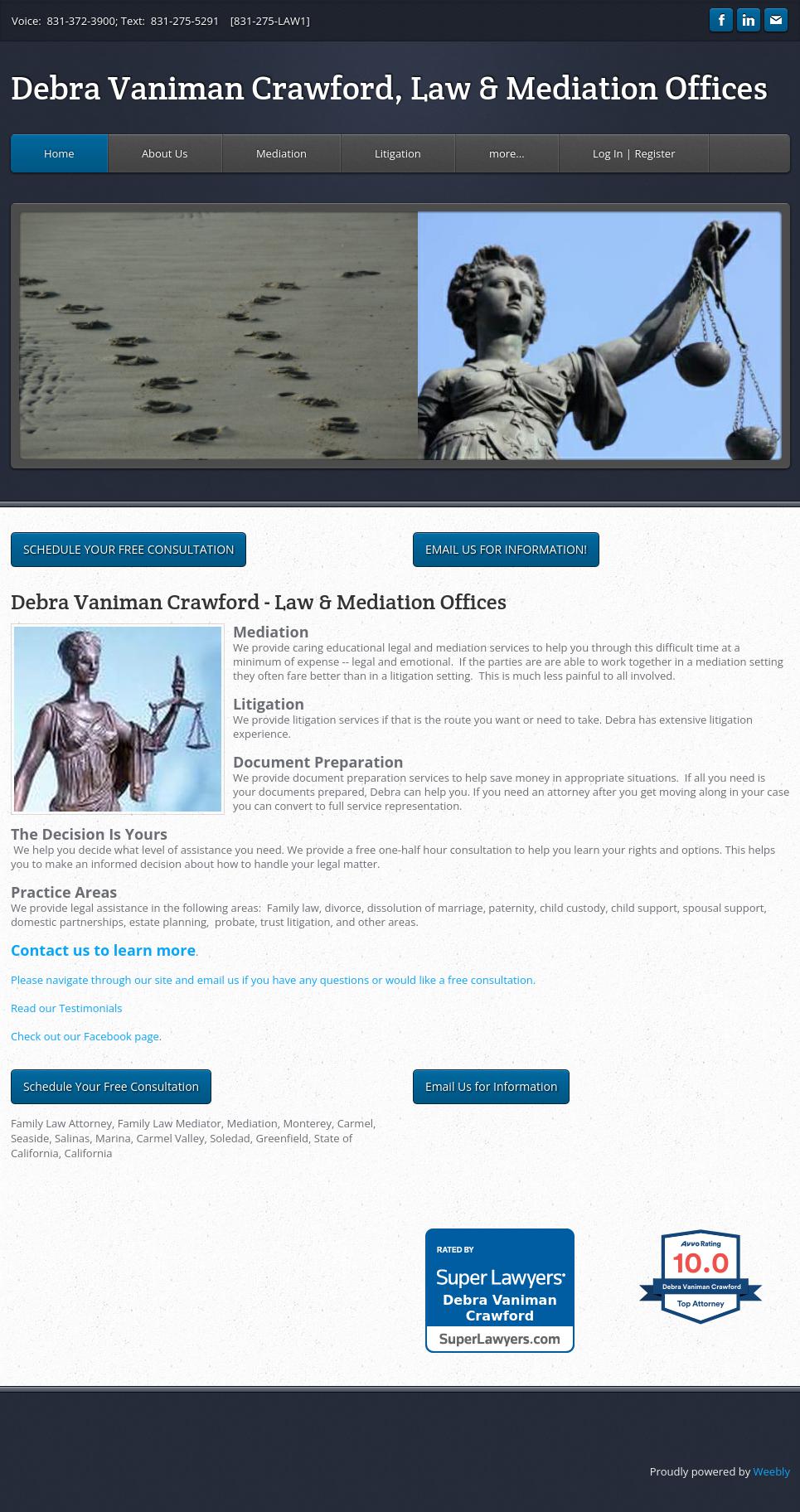 Debra Crawford Annis Law & Mediation Offices - Monterey CA Lawyers