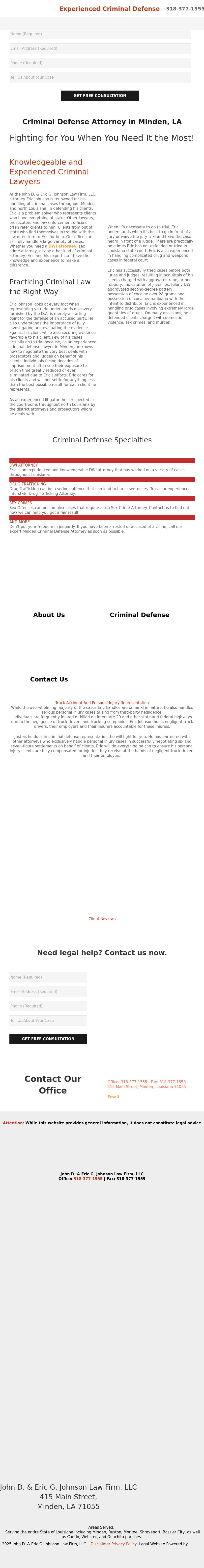 John D. & Eric G. Johnson Law Firm, LLC - Minden LA Lawyers