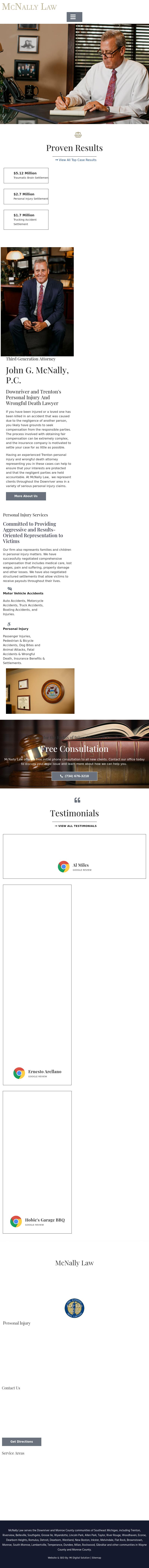 Law Offices of John G. McNally, P.C. - Trenton MI Lawyers