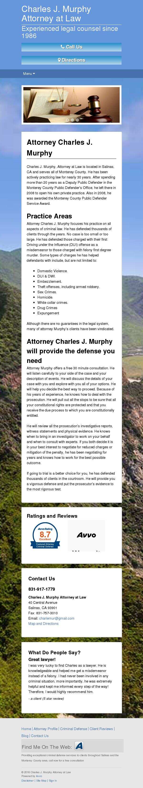 Charles J. Murphy Attorney at Law - Salinas CA Lawyers
