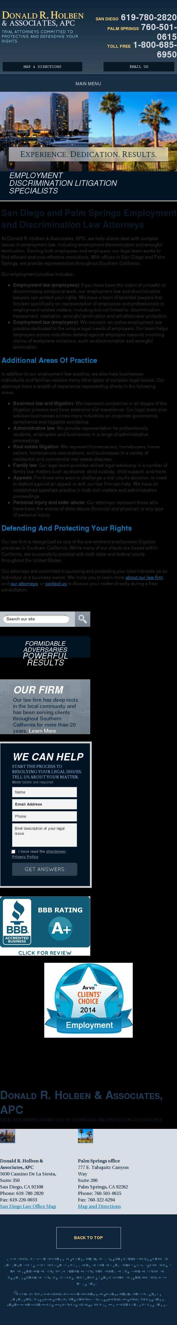 Donald R. Holben & Associates, APC - Palm Springs CA Lawyers