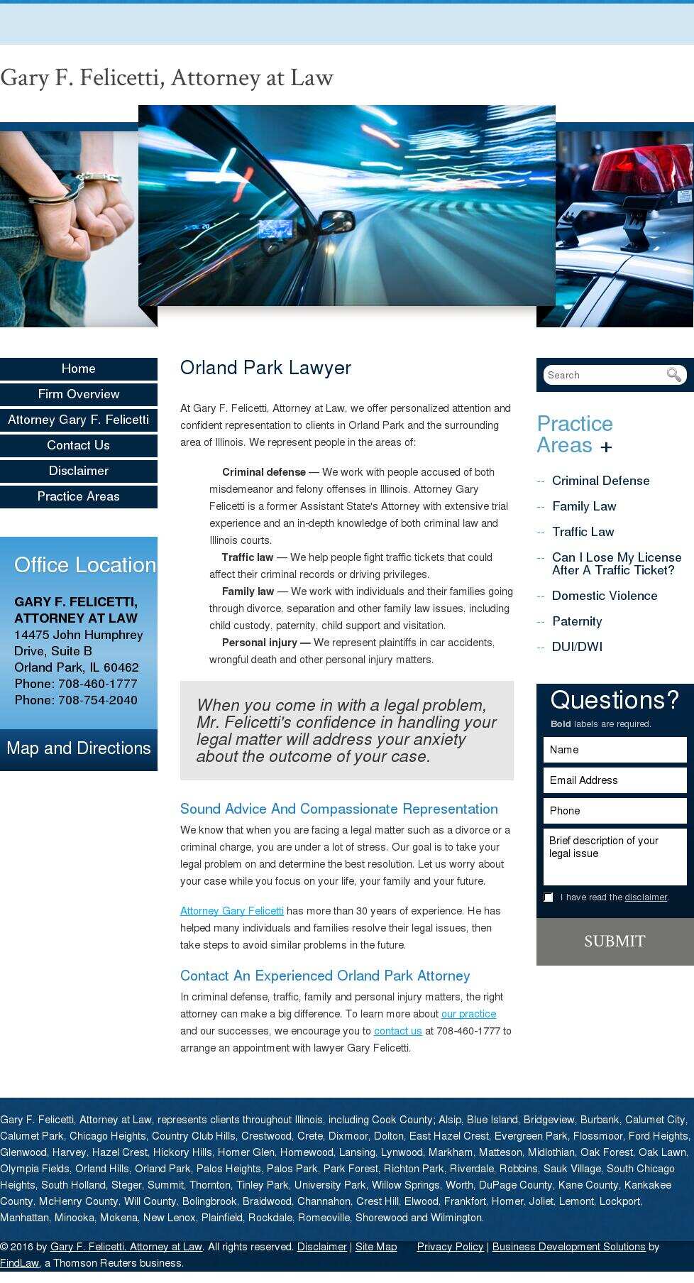 Gary F. Felicetti, Attorney at Law - Orland Park IL Lawyers