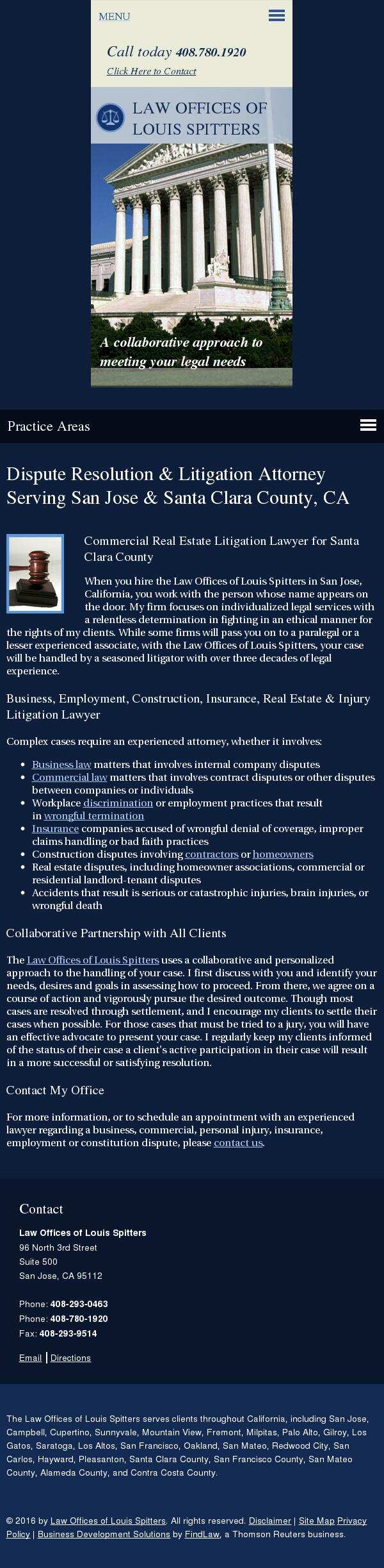Law Offices of Louis Spitters - San Jose CA Lawyers