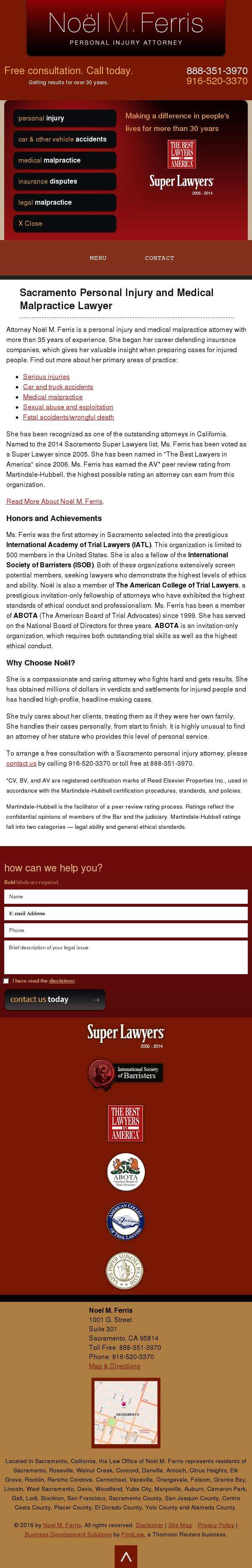 Noel M. Ferris - Sacramento CA Lawyers