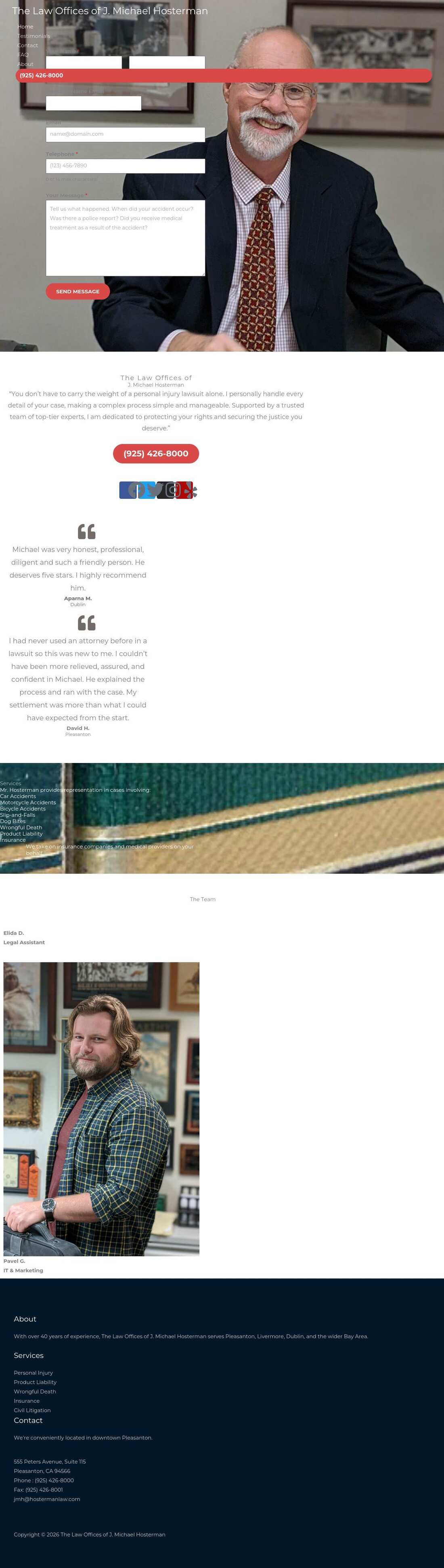 The Law Offices of J. Michael Hosterman - Pleasanton CA Lawyers
