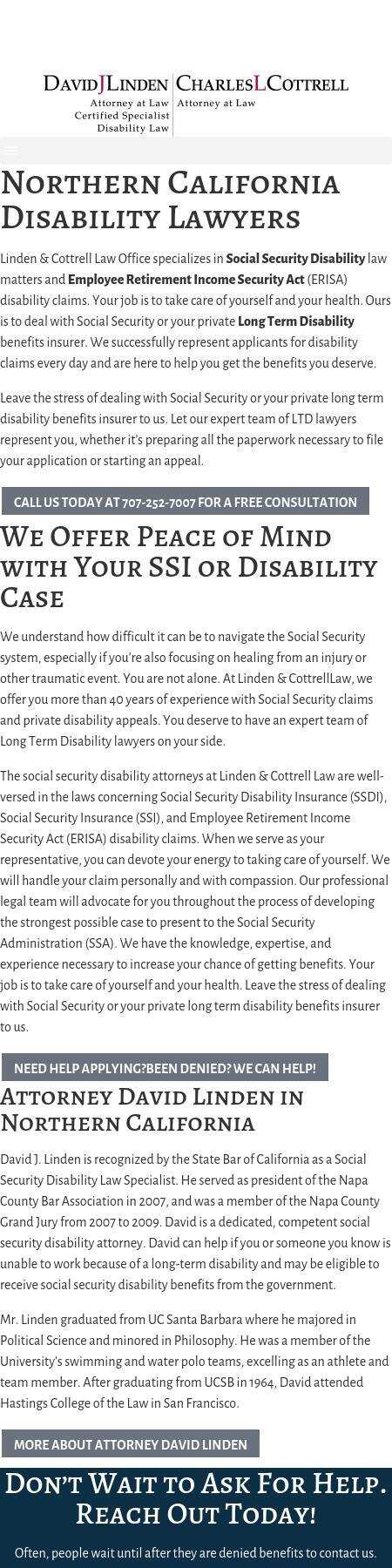 David J. Linden - Napa CA Lawyers