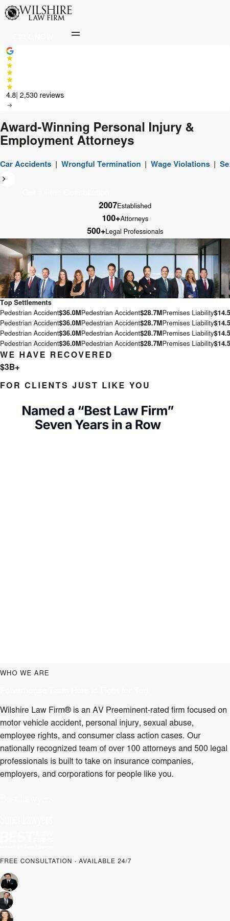 Wilshire Law Firm - Orange CA Lawyers