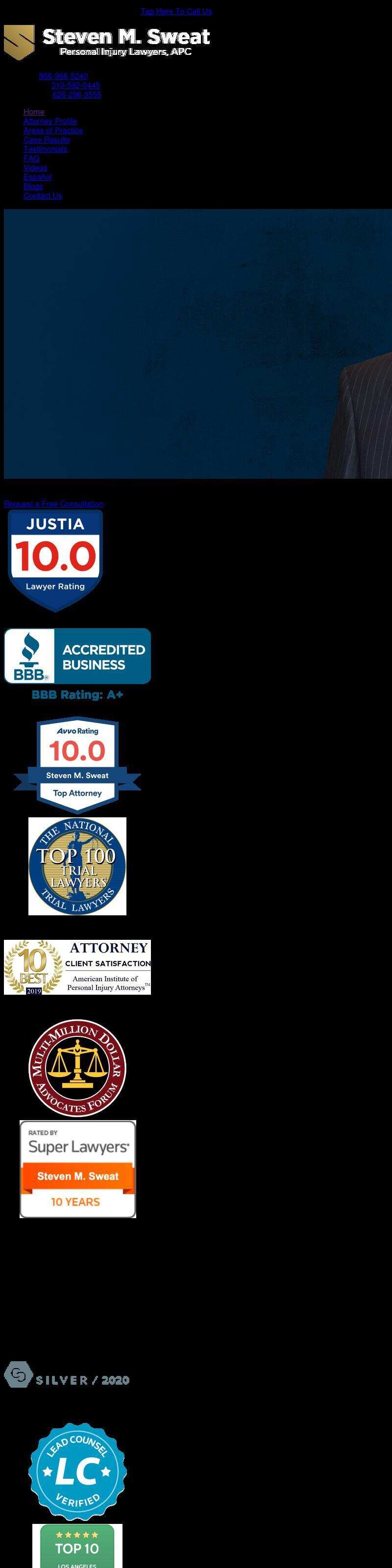 Steven M. Sweat, Personal Injury Lawyers, APC - Los Angeles CA Lawyers